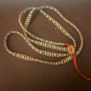 Chan Luu Leather Turquoise and Crystal